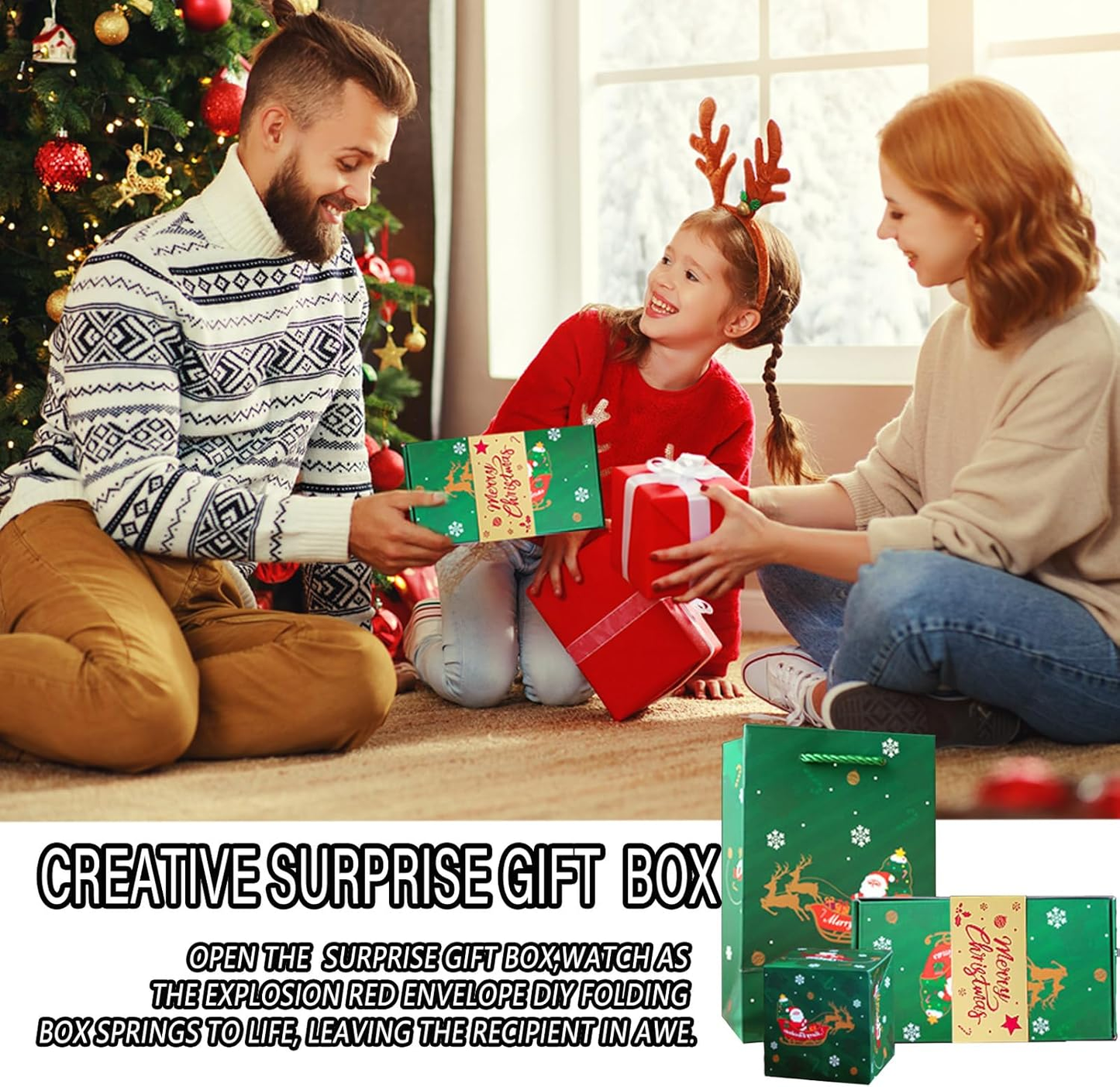 Surprise Gift Box Explosion for Money, Surprise Box Gift Box for Money, Money Gift Boxes for Cash, Money Gift Boxes for Cash Pop Up, for Christmas Birthday