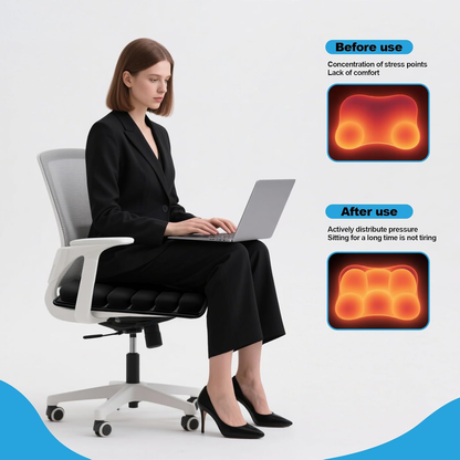 Travel Seat Cushion – Portable Inflatable 3D Air Cell Seat Cushion for Long Flights, Car, Office, Wheelchair, Ergonomic Design for Tailbone Relief & Compact Support