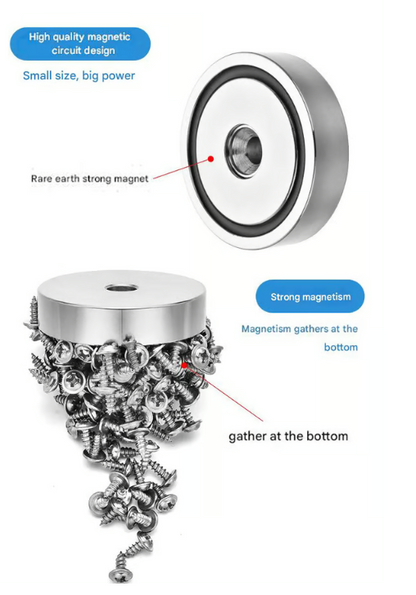 Fishing Magnet: 260LBS Super Strong Neodymium Magnet for Epic Treasure Hunting 🧲