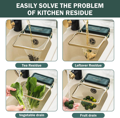 Meshmate Waste Rack, Mesh Waste Rack for Sink, Suction Cup Sink Strainer with 100PCS Filter Mesh Bags, Collapsible Meshmate Waste Rack Sink