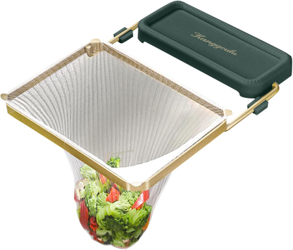 Meshmate Waste Rack, Mesh Waste Rack for Sink, Suction Cup Sink Strainer with 100PCS Filter Mesh Bags, Collapsible Meshmate Waste Rack Sink