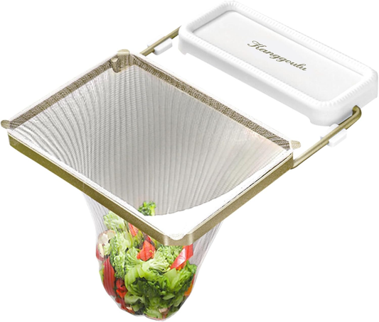 Meshmate Waste Rack, Mesh Waste Rack for Sink, Suction Cup Sink Strainer with 100PCS Filter Mesh Bags, Collapsible Meshmate Waste Rack Sink